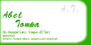 abel tompa business card